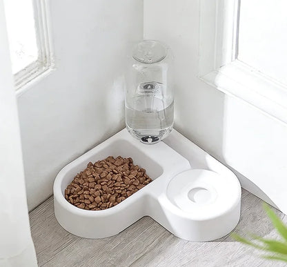 Double Dog and Cat Bowl-Pet and Food Bowl Set With, Pet Feeding Bowl Suitable for Cats and Small Dogs